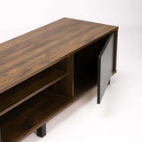 ALLY 2 DOOR TV/PLASMA UNIT - WALNUT/BLACK