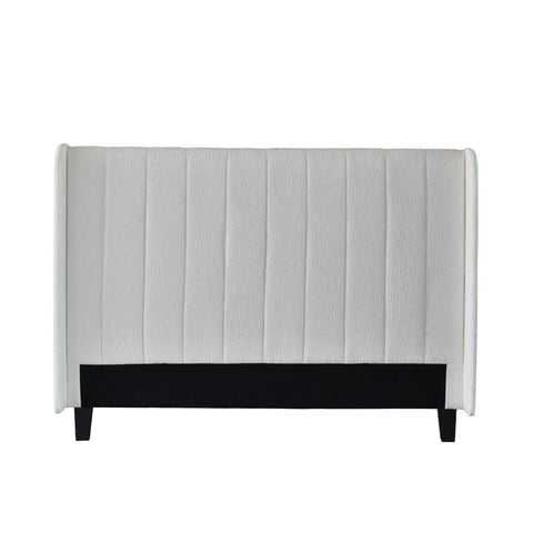 ALMA BOUCLE FABRIC DOUBLE HEADBOARD - CREAM