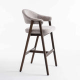 ALORA WOODEN KITCHEN STOOL - LATTE