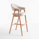 ALORA WOODEN KITCHEN STOOL - OATMEAL