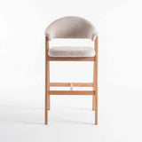 ALORA WOODEN KITCHEN STOOL - OATMEAL