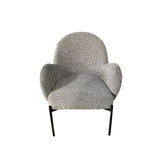AMELIA TEXTURED FABRIC CHAIR - GREY
