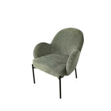 AMELIA TEXTURED FABRIC CHAIR - GREEN