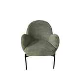 AMELIA TEXTURED FABRIC CHAIR - GREEN