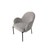 AMELIA TEXTURED FABRIC CHAIR - GREY