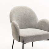 AMELIA TEXTURED FABRIC CHAIR - GREY