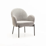 AMELIA TEXTURED FABRIC CHAIR - GREY