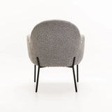 AMELIA TEXTURED FABRIC CHAIR - GREY