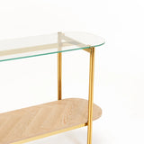 AMORE 120cm CONSOLE - GOLD / OAK