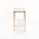 AMORE 120cm CONSOLE - GOLD / WHITE MARBLE