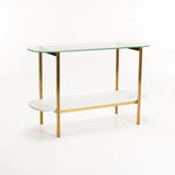 AMORE 120cm CONSOLE - GOLD / WHITE MARBLE