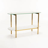 AMORE 120cm CONSOLE - GOLD / WHITE MARBLE