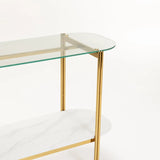 AMORE 120cm CONSOLE - GOLD / WHITE MARBLE