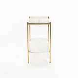 AMORE 120cm CONSOLE - GOLD / WHITE MARBLE
