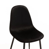 AMY VELVET DINING CHAIR - BLACK