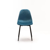 AMY VELVET DINING CHAIR - PETROL BLUE