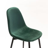 AMY VELVET DINING CHAIR - FOREST GREEN