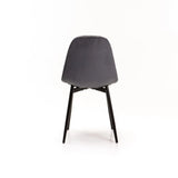 AMY VELVET DINING CHAIR - GREY