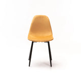 AMY VELVET DINING CHAIR - MUSTARD