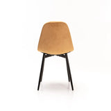 AMY VELVET DINING CHAIR - MUSTARD