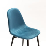 AMY VELVET DINING CHAIR - PETROL BLUE