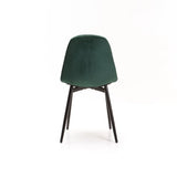 AMY VELVET DINING CHAIR - FOREST GREEN