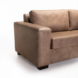 ANTONIO GENUINE LEATHER 3 SEATER - BUFFED TAUPE