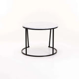 ARGO SET OF 2 TABLES - BLACK/WHITE MARBLE