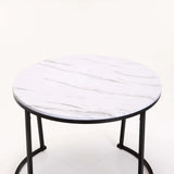 ARGO SET OF 2 TABLES - BLACK/WHITE MARBLE