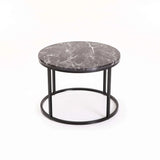 ARGO SET OF 2 TABLES - BLACK/BLACK MARBLE