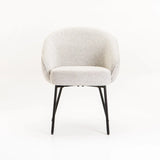 ARIA FABRIC DINING CHAIR - CREAM