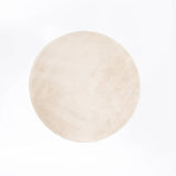 ARIEL 100cm ROUND FAUX FUR RUG - OATMEAL