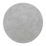 ARIEL 100cm ROUND FAUX FUR RUG - LIGHT GREY