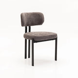 ARK FABRIC DINING CHAIR-BLACK LEG