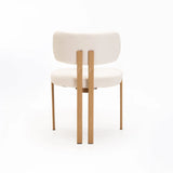 ARK FABRIC DINING CHAIR - CREAM/NATURAL LEG