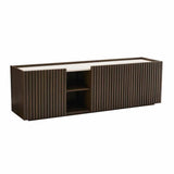 ASH 180cm 3 DOOR TV UNIT WITH TRAVERTINE LOOK TOP