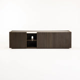 ASH 180cm 3 DOOR TV UNIT WITH TRAVERTINE LOOK TOP