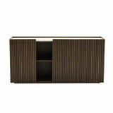ASH 3 DOOR SIDEBOARD WITH TRAVERTINE LOOK TOP