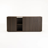 ASH 3 DOOR SIDEBOARD WITH TRAVERTINE LOOK TOP