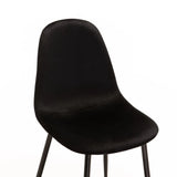 AVA VELVET DINING CHAIR - BLACK