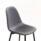 AVA VELVET DINING CHAIR - GREY