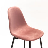 AVA VELVET DINING CHAIR - BLUSH