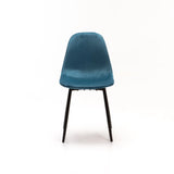 AVA VELVET DINING CHAIR - PETROL BLUE