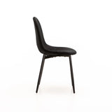 AVA VELVET DINING CHAIR - BLACK