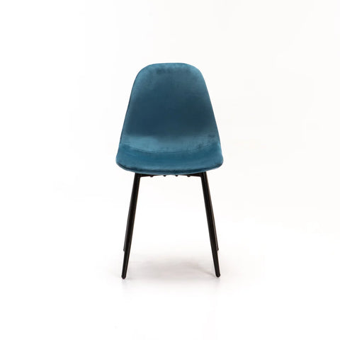 AVA VELVET DINING CHAIR - PETROL BLUE