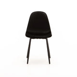 AVA VELVET DINING CHAIR - BLACK