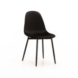 AVA VELVET DINING CHAIR - BLACK