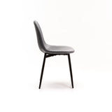 AVA VELVET DINING CHAIR - GREY