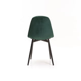 AVA VELVET DINING CHAIR - FOREST GREEN