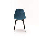 AVA VELVET DINING CHAIR - PETROL BLUE